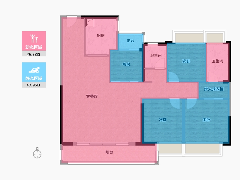 湖北省-武汉市-招商武汉城建未来中心-114.87-户型库-动静分区