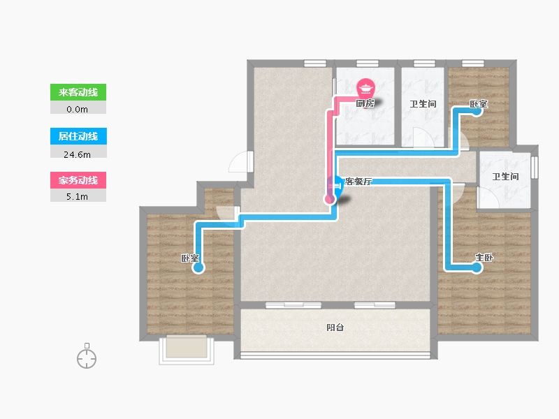 浙江省-杭州市-西房良语云缦-111.20-户型库-动静线