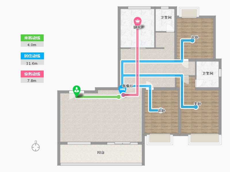 江苏省-扬州市-翰林国际·荣域-148.00-户型库-动静线