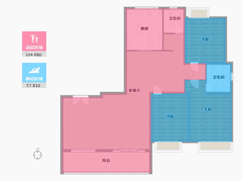 江苏省-扬州市-翰林国际·荣域-148.00-户型库-动静分区