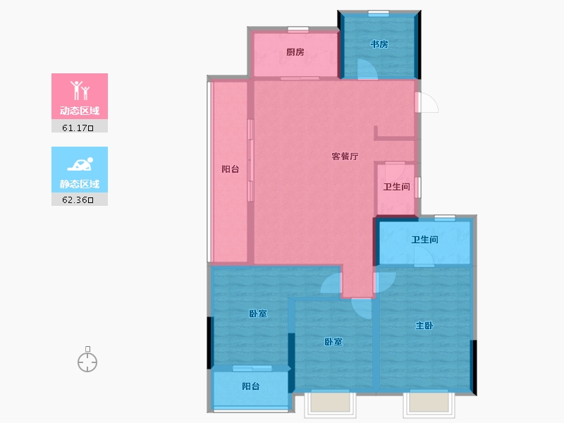 浙江省-杭州市-杭与城-111.20-户型库-动静分区