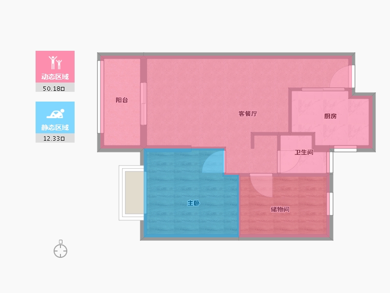 上海-上海市-海伦堡·玖悦源筑-56.00-户型库-动静分区