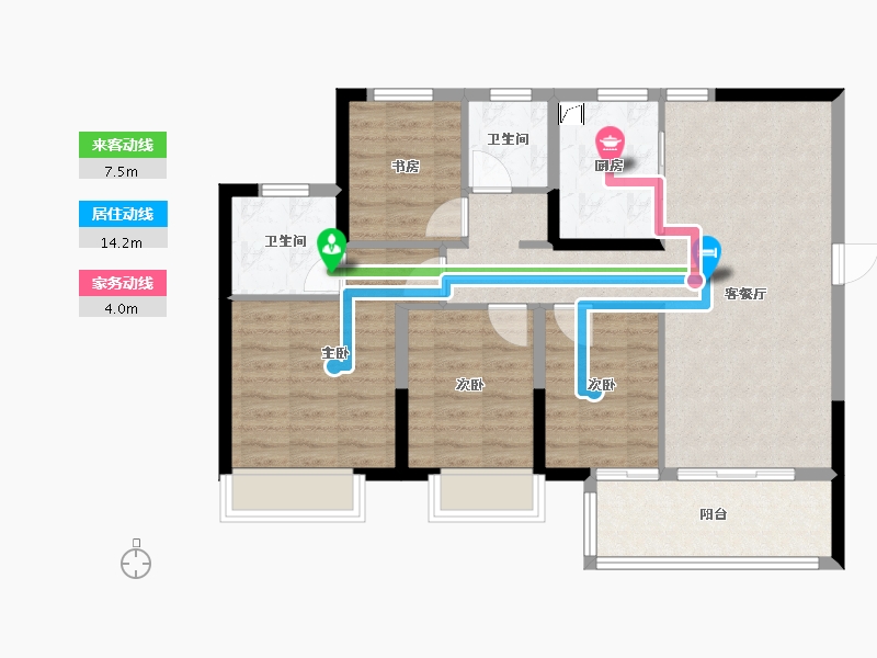 江苏省-徐州市-鱼先生的城-89.00-户型库-动静线