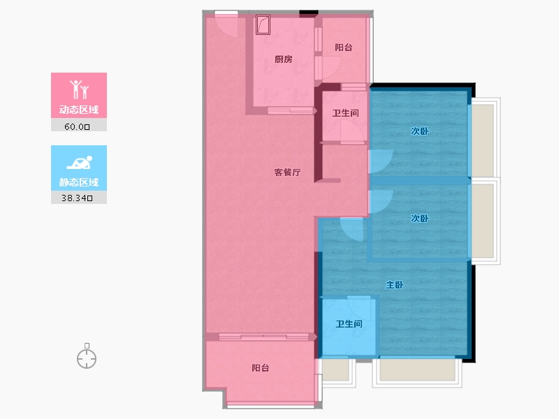 广东省-广州市-越秀·星樾TOD-88.00-户型库-动静分区