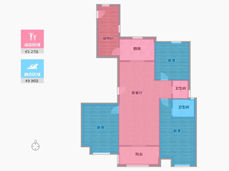 河南省-开封市-郑开绿地城-103.47-户型库-动静分区