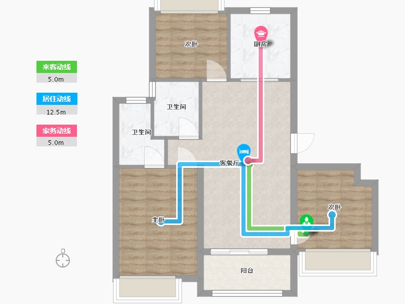 上海-上海市-建发浦上湾-73.00-户型库-动静线