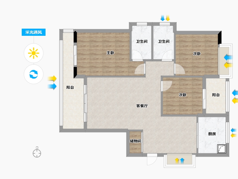 福建省-南平市-御景华府-109.00-户型库-采光通风