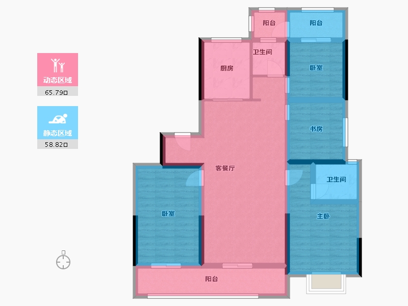 山东省-潍坊市-和園-110.61-户型库-动静分区