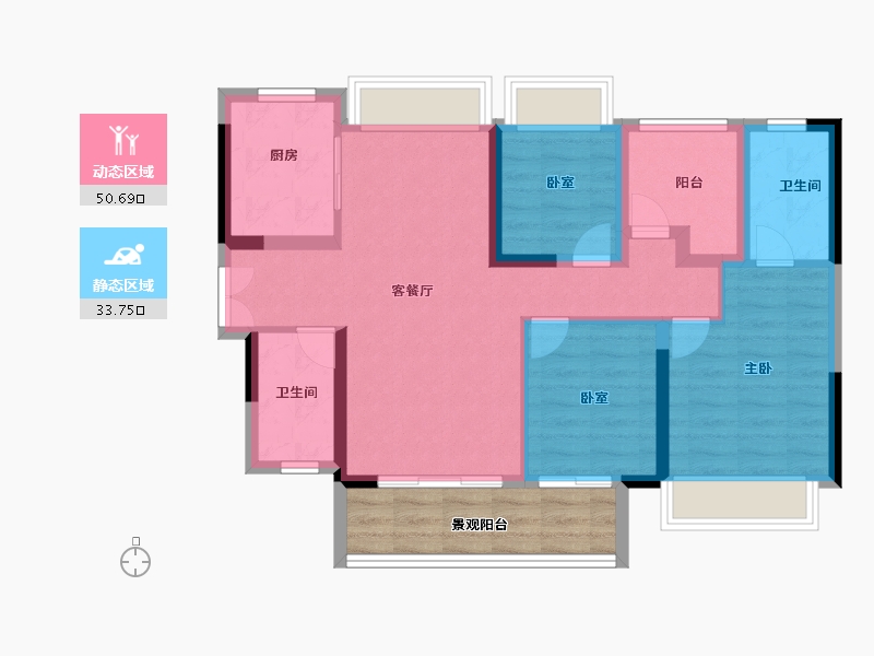 广东省-佛山市-建投榕华里-82.40-户型库-动静分区