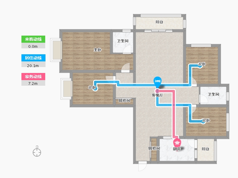 河南省-安阳市-秀水苑-128.00-户型库-动静线