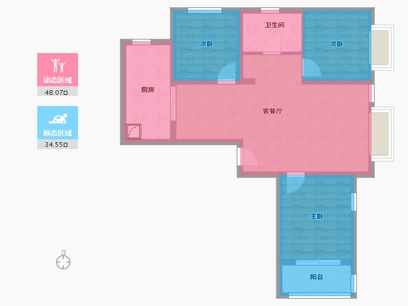 河北省-保定市-鸿坤理想湾-97.00-户型库-动静分区