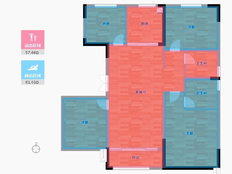 河北省-承德市-兰台府-104.60-户型库-动静分区