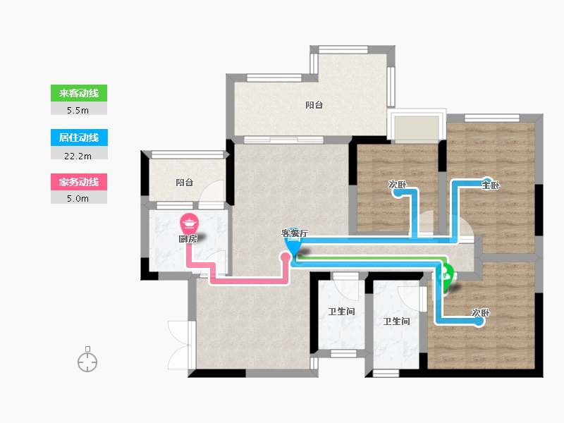 四川省-南充市-凯旋天地-87.00-户型库-动静线