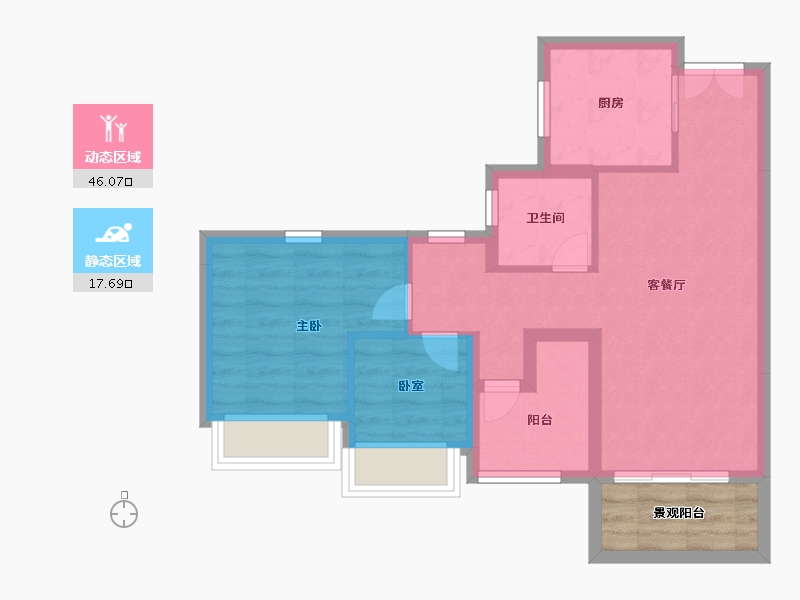 广东省-佛山市-建投榕华里-60.80-户型库-动静分区