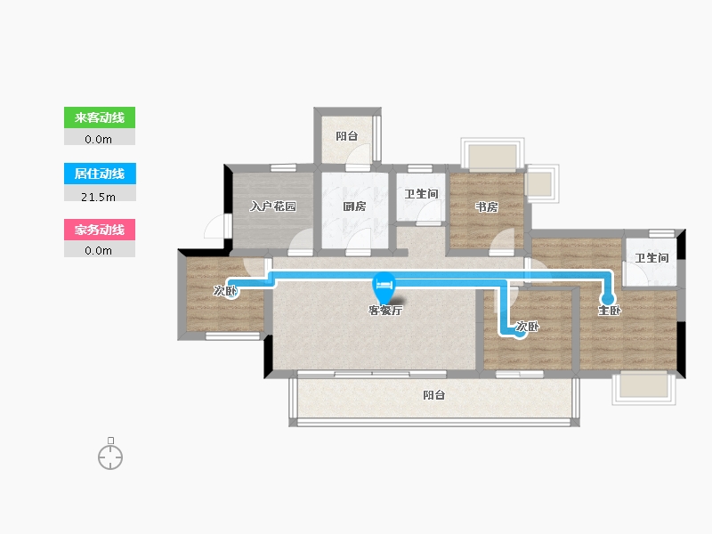 四川省-眉山市-万达星光宸樾-88.20-户型库-动静线