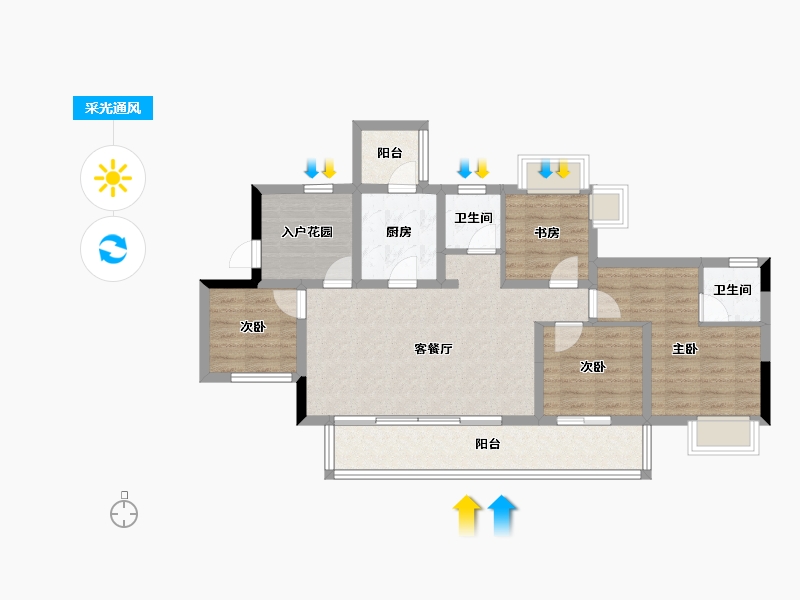 四川省-眉山市-万达星光宸樾-88.20-户型库-采光通风