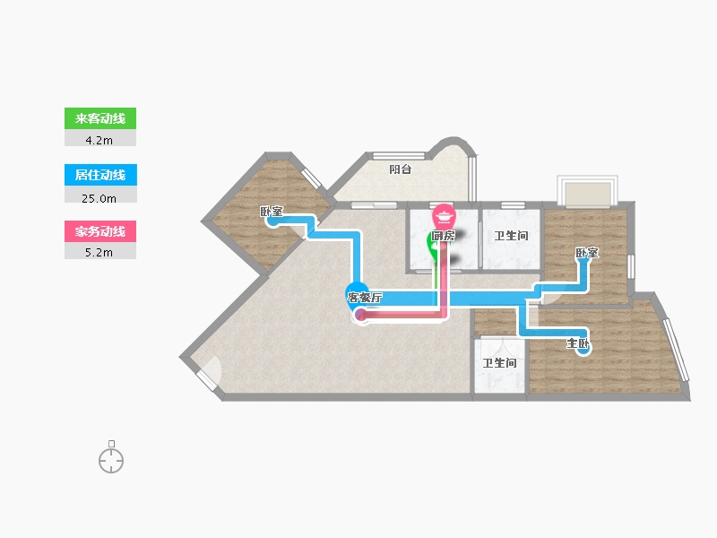 广东省-广州市-华景新城-90.00-户型库-动静线