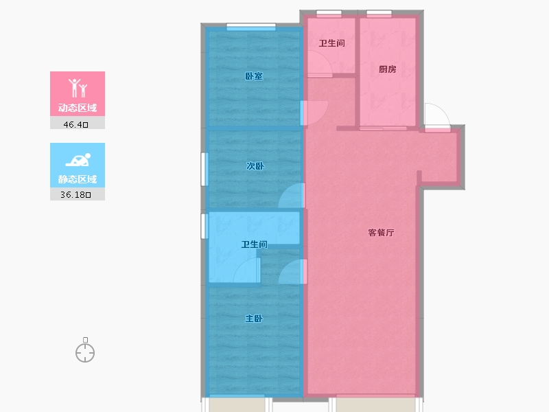 黑龙江省-齐齐哈尔市-中央公园·中国通用新兴地产-83.00-户型库-动静分区