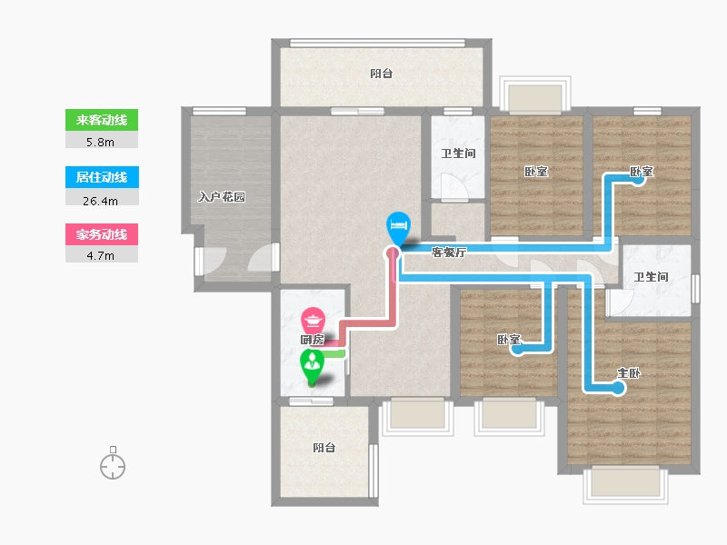 广西壮族自治区-玉林市-永坚·欢乐颂-130.00-户型库-动静线