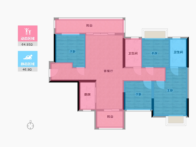 广西壮族自治区-南宁市-盛邦珑悦-100.00-户型库-动静分区