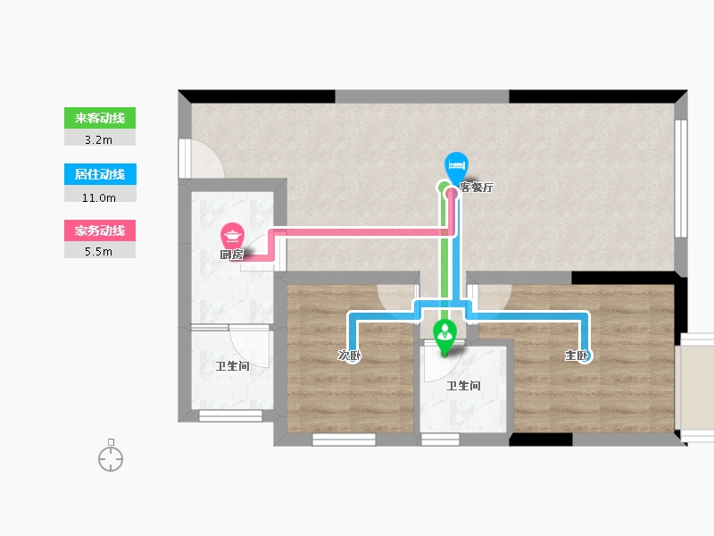 四川省-眉山市-万达星光宸樾-56.00-户型库-动静线