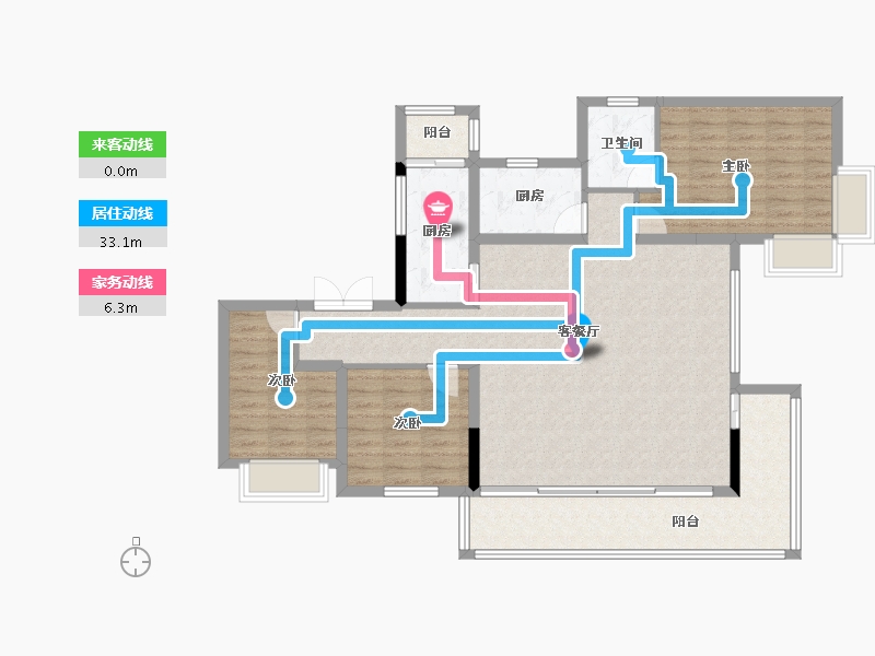 四川省-眉山市-万达星光宸樾-112.47-户型库-动静线