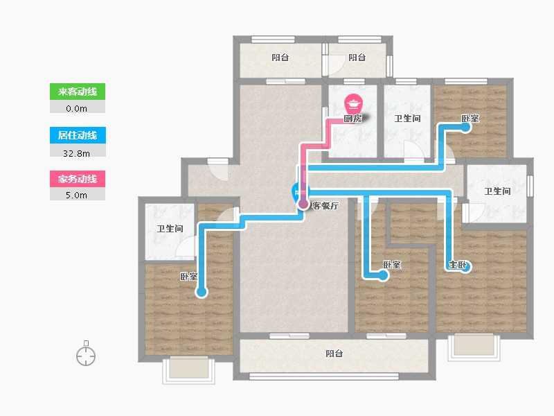 山东省-潍坊市-和園-132.80-户型库-动静线