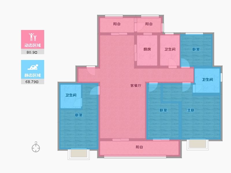 山东省-潍坊市-和園-132.80-户型库-动静分区