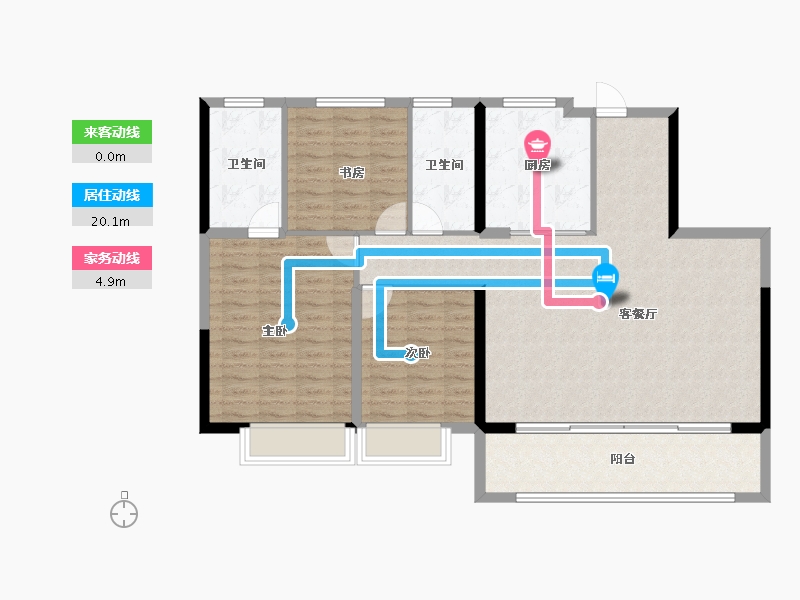 江苏省-盐城市-海棠金茂府-114.40-户型库-动静线