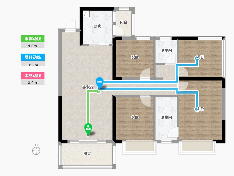 广西壮族自治区-玉林市-云星钱隆学府-110.00-户型库-动静线