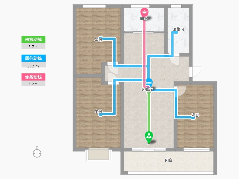 山东省-德州市-世纪嘉园-110.87-户型库-动静线