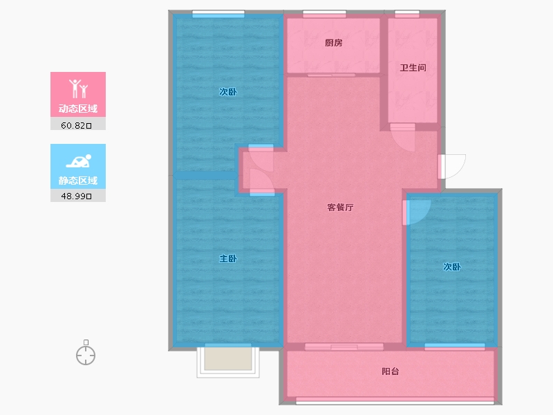 山东省-德州市-世纪嘉园-110.87-户型库-动静分区