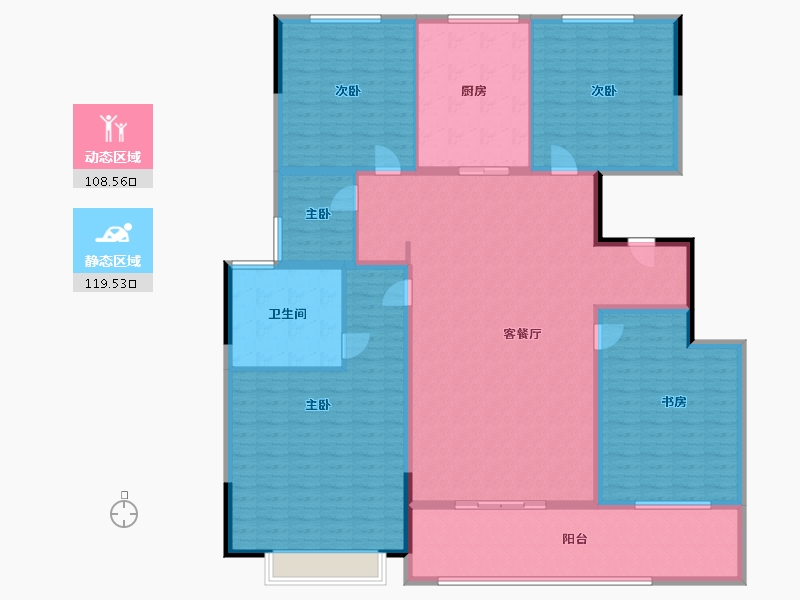 江苏省-南京市-龙湖天曜-210.00-户型库-动静分区