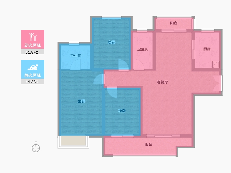 陕西省-西安市-御锦城-100.00-户型库-动静分区