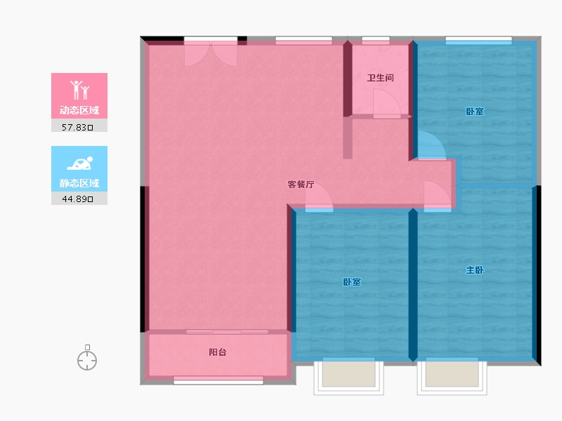 江苏省-宿迁市-广博·丽景湾-93.00-户型库-动静分区