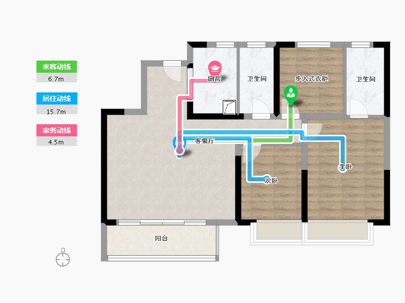 江苏省-徐州市-理想城三期-83.00-户型库-动静线