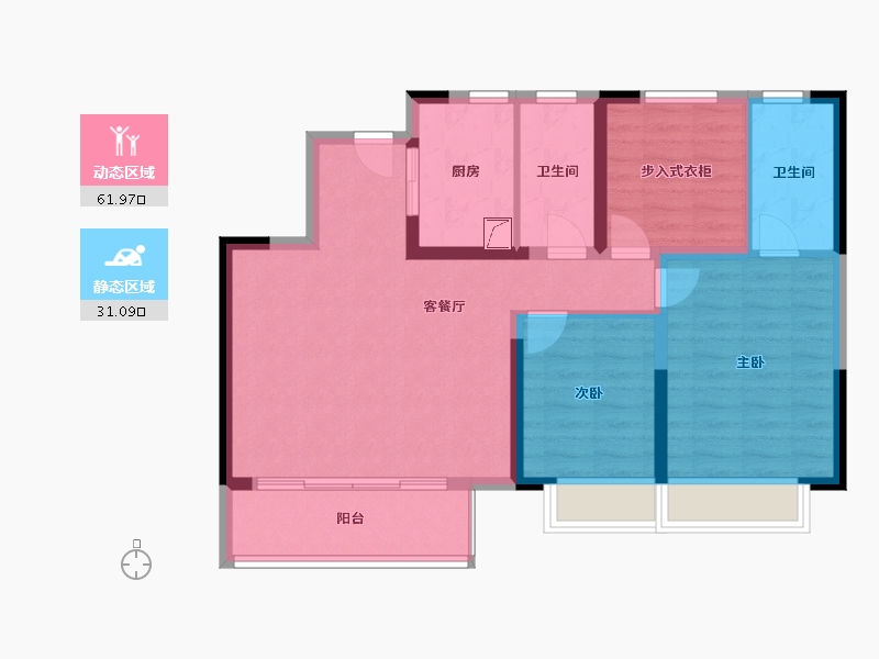 江苏省-徐州市-理想城三期-83.00-户型库-动静分区