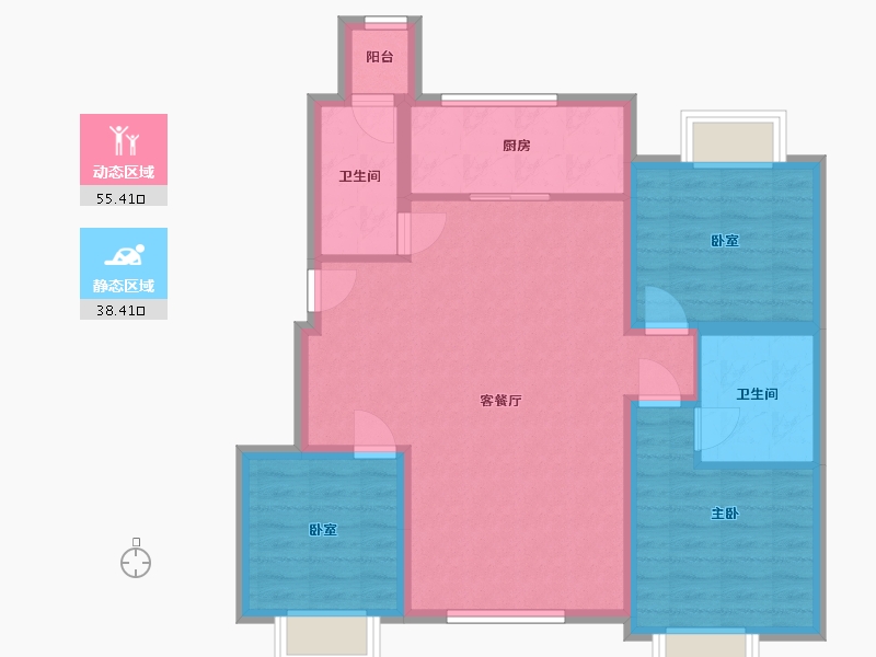 吉林省-通化市-长安城三期-100.00-户型库-动静分区