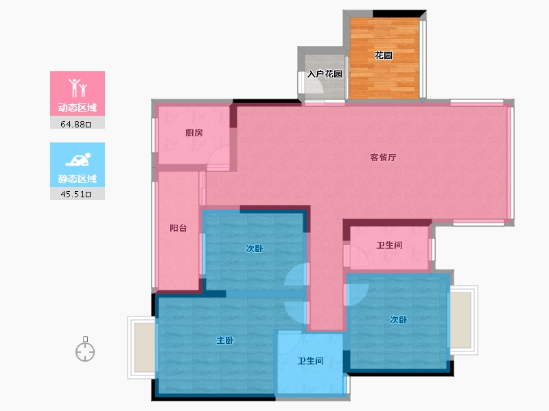 贵州省-遵义市-东郡华府-109.00-户型库-动静分区