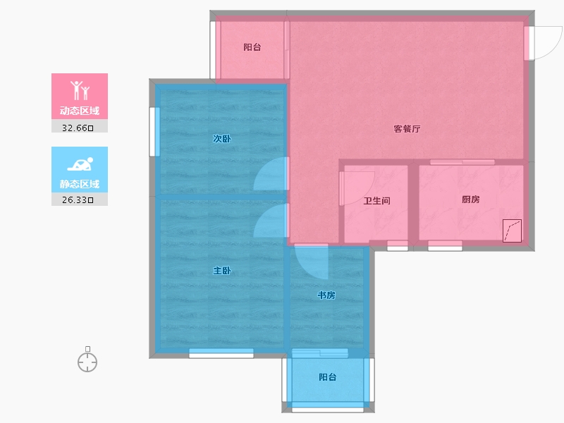 广西壮族自治区-南宁市-威宁世纪-54.00-户型库-动静分区