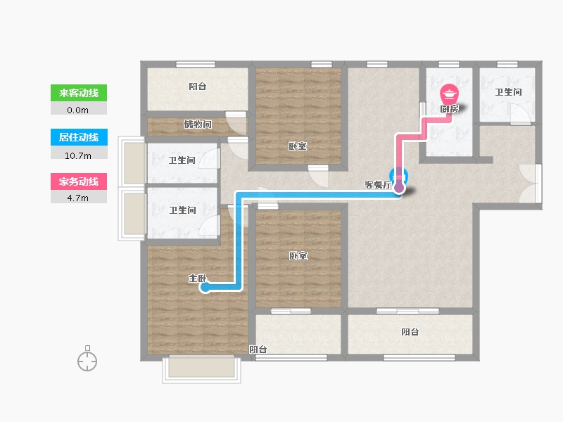 河南省-郑州市-关庄安置房-135.00-户型库-动静线