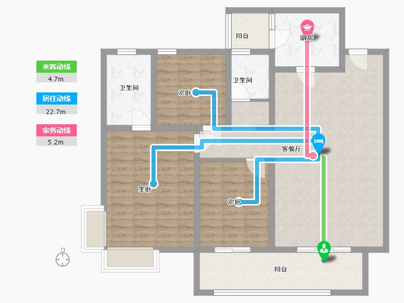 四川省-绵阳市-东辰誉庭-112.00-户型库-动静线