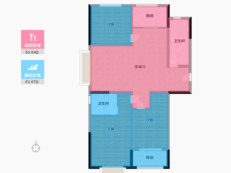 山东省-菏泽市-君子佳园-110.00-户型库-动静分区