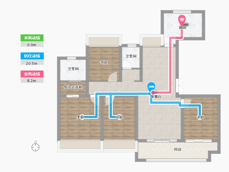 江苏省-宿迁市-书香水韵-118.00-户型库-动静线