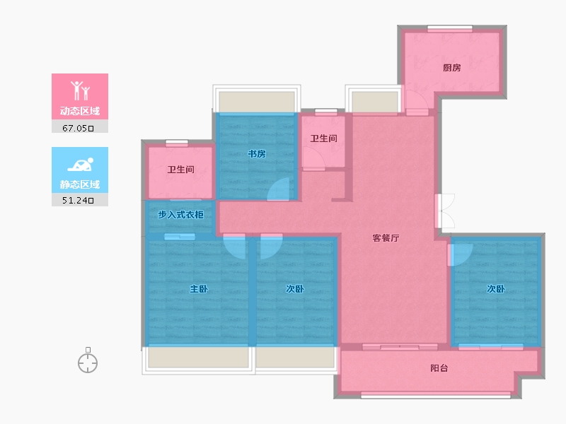 江苏省-宿迁市-书香水韵-118.00-户型库-动静分区