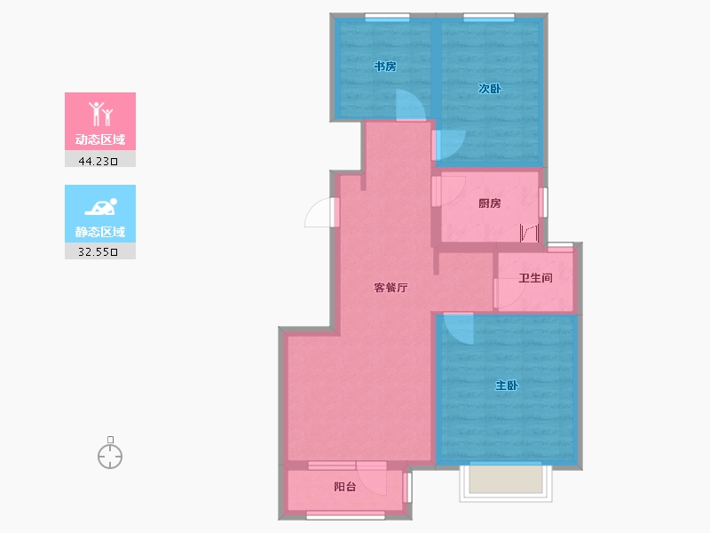 河北省-唐山市-海语昕居-80.00-户型库-动静分区