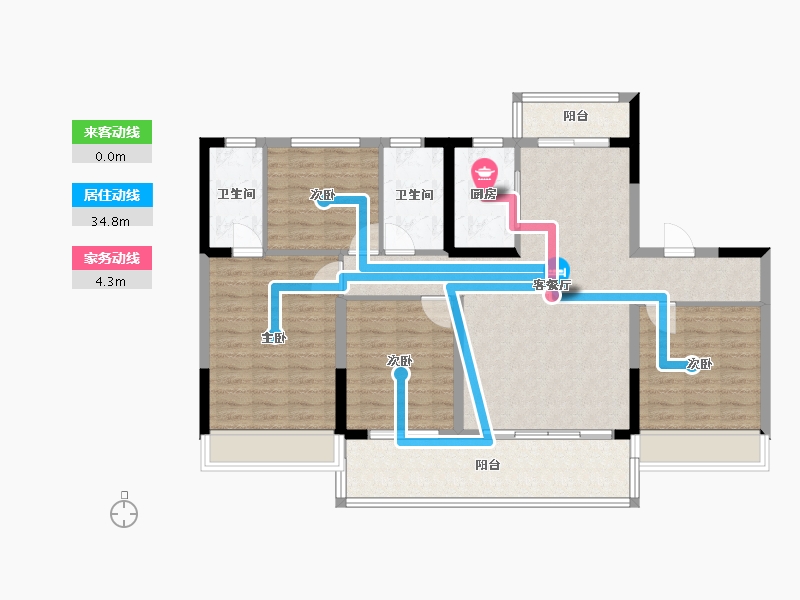 河南省-新乡市-新乡碧桂园-140.00-户型库-动静线