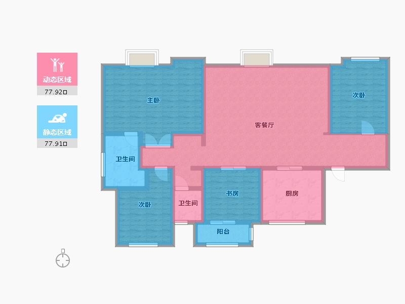 陕西省-西安市-万科澜岸-140.00-户型库-动静分区