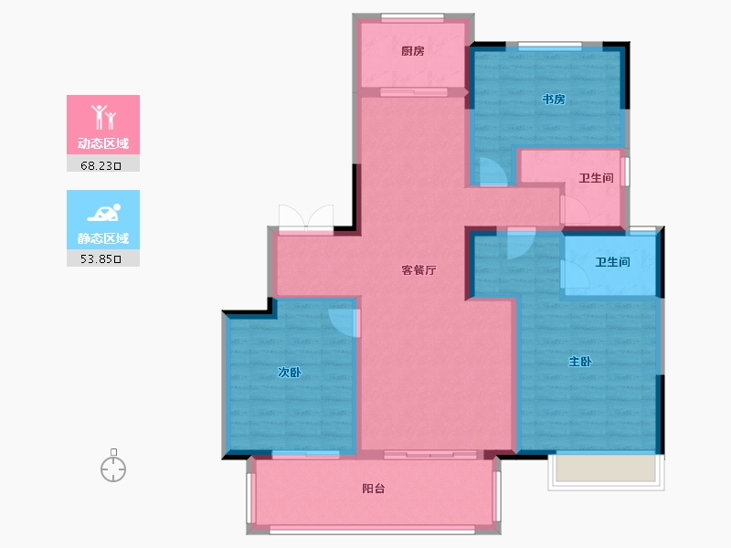 河南省-许昌市-鼎泰壹号院-110.00-户型库-动静分区