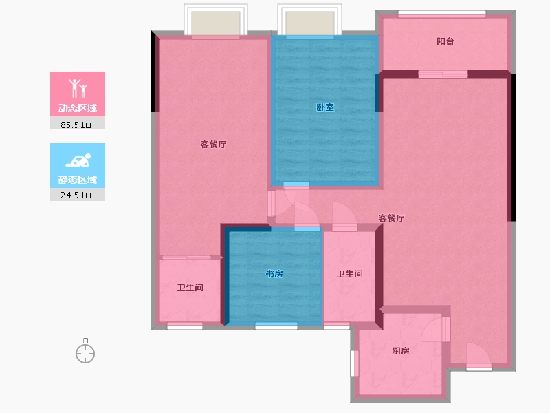 河南省-南阳市-潘河家园-98.14-户型库-动静分区